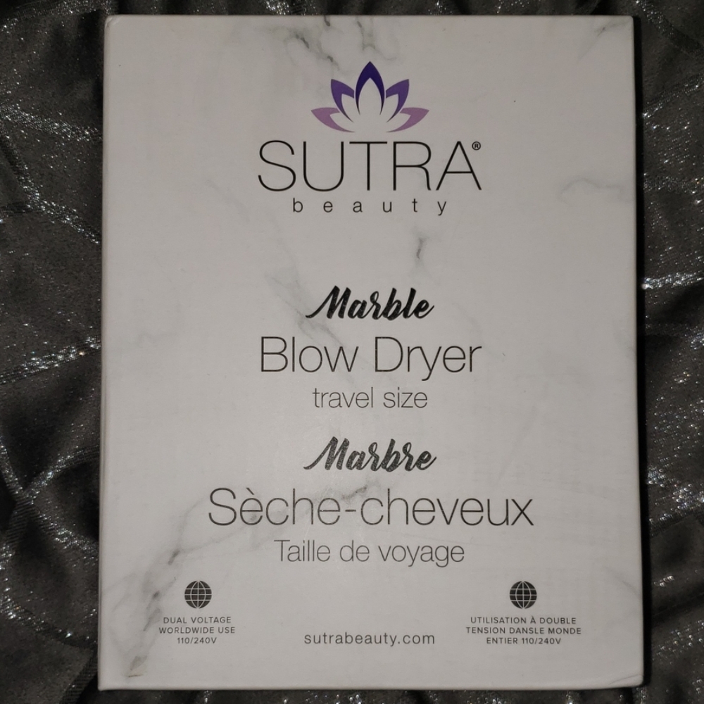 Sutra Beauty Marble travel size blow dryer
